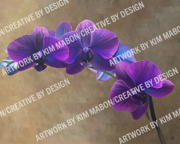 purple orchids by Kim Mabon